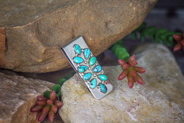 Turquoise Cluster Money Clip