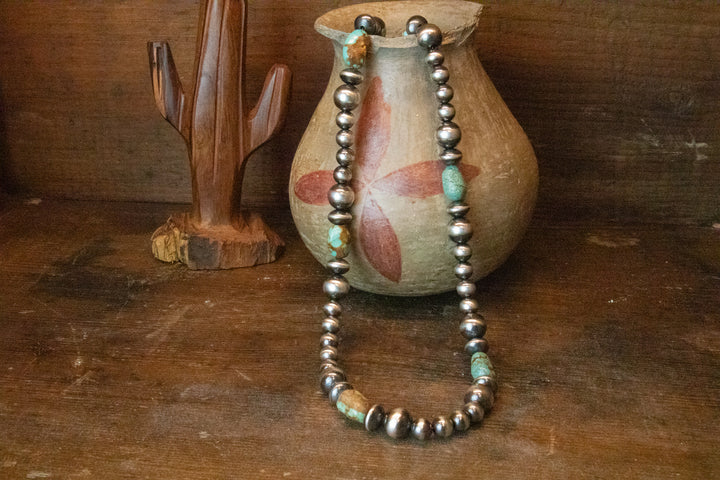 Turquoise Nugget & Navajo Pearls Necklace