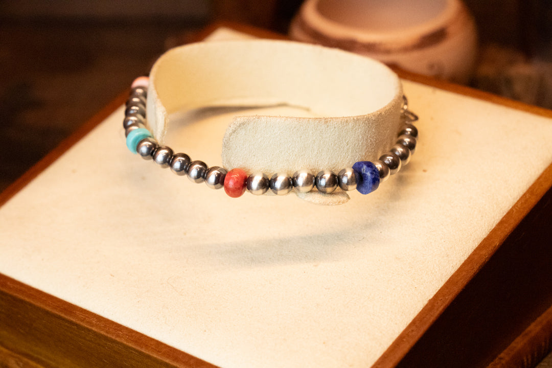 5mm Navajo Pearls & Multi Color Bracelet