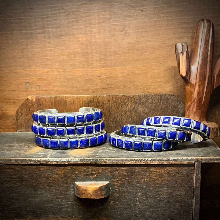Lapis Square Stacker Cuff (Small/Medium)