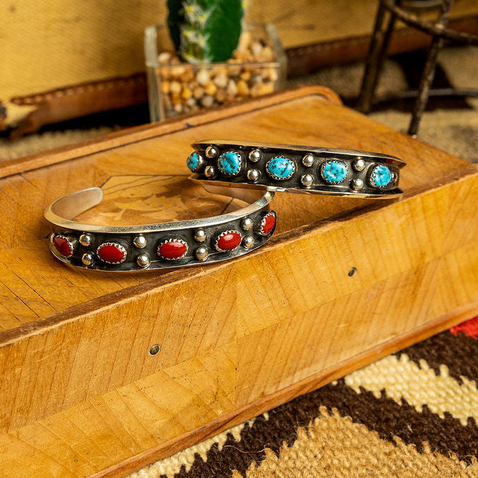 Five Stone Turquoise Row Cuff