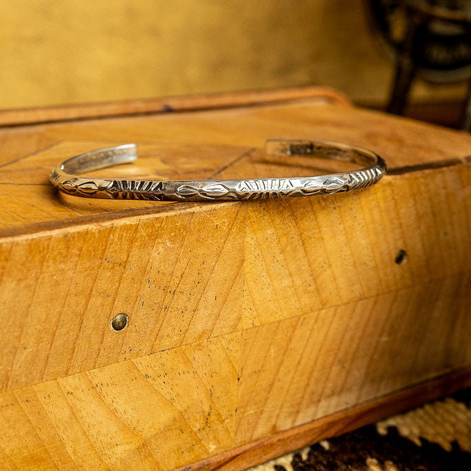 Navajo Knife-Edge Hand-Stamped Cuff
