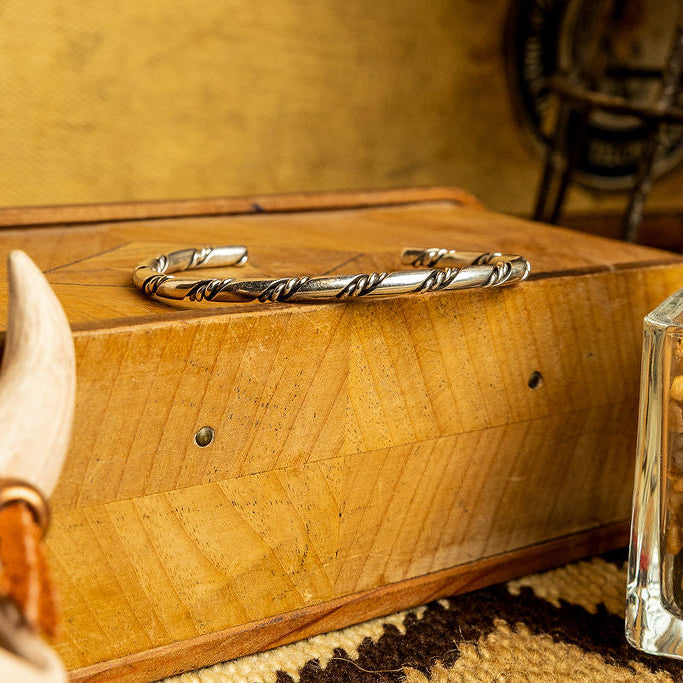 Navajo Knife-Edge Hand-Stamped Cuff (Copy)
