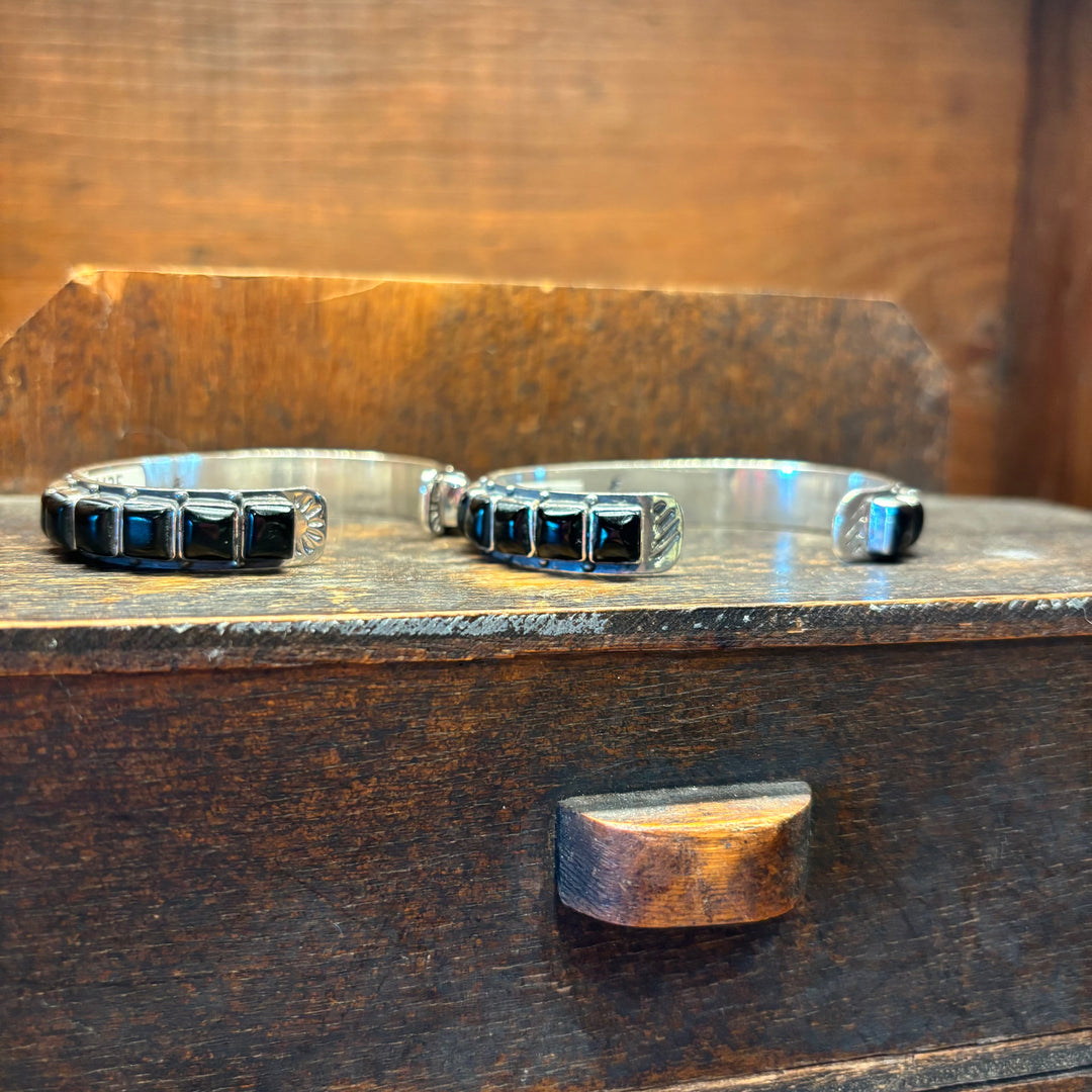 Onyx Square Stacker Cuff (Medium)
