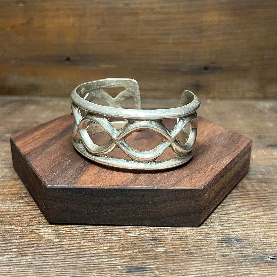 Vintage Sandcast Sterling Silver 1960's Cuff