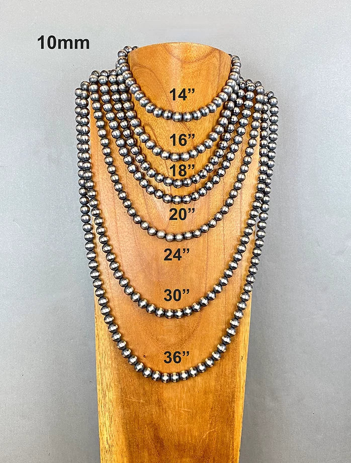Navajo Perals 10mm 14" Necklace