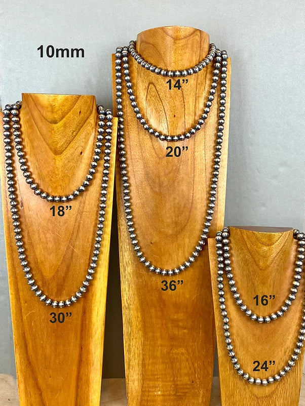 Navajo Perals 10mm 20" Necklace