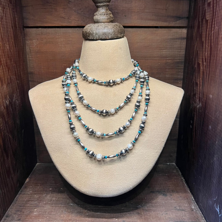 Mixed Bead with Turquoise & Freshwater Necklace