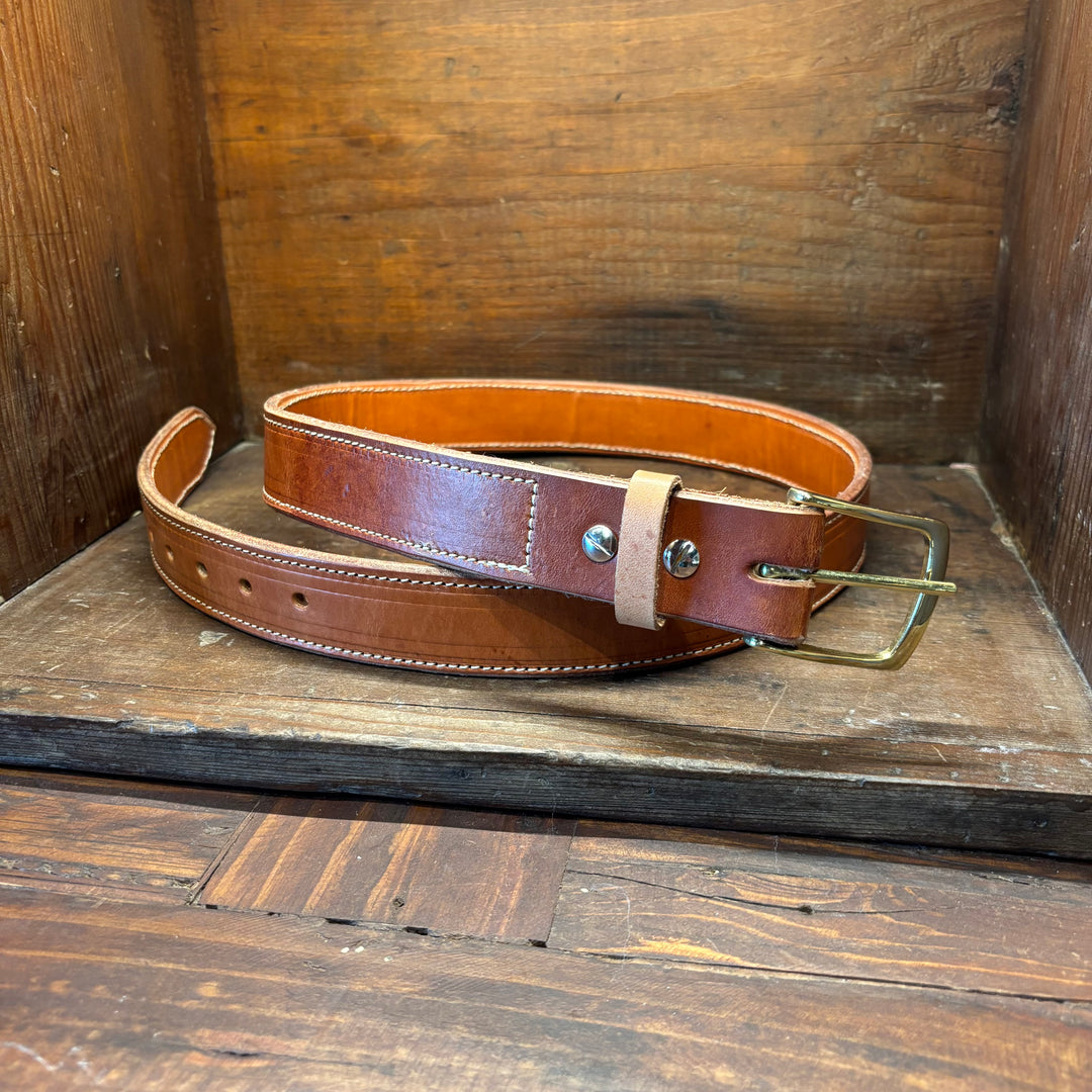 Thick Oiled Natural Leather Belt