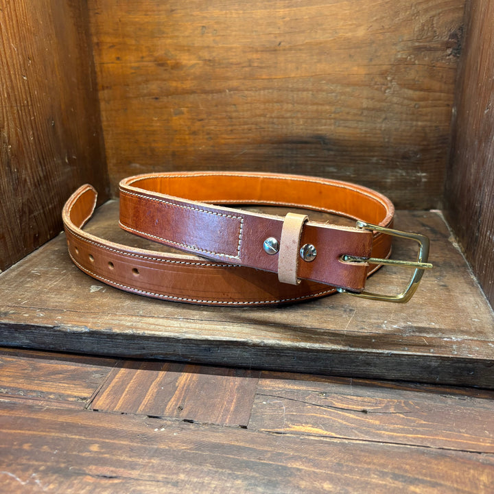 Thick Oiled Natural Leather Belt