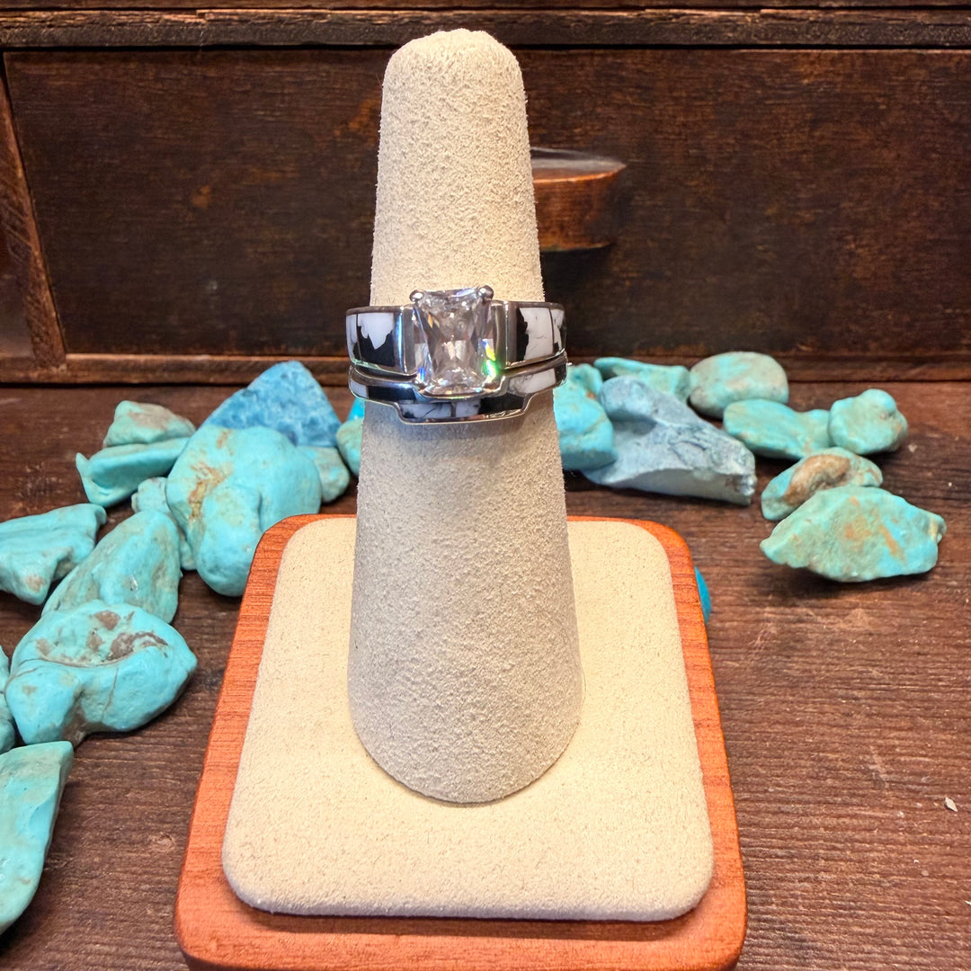 White Buffalo Ring Set