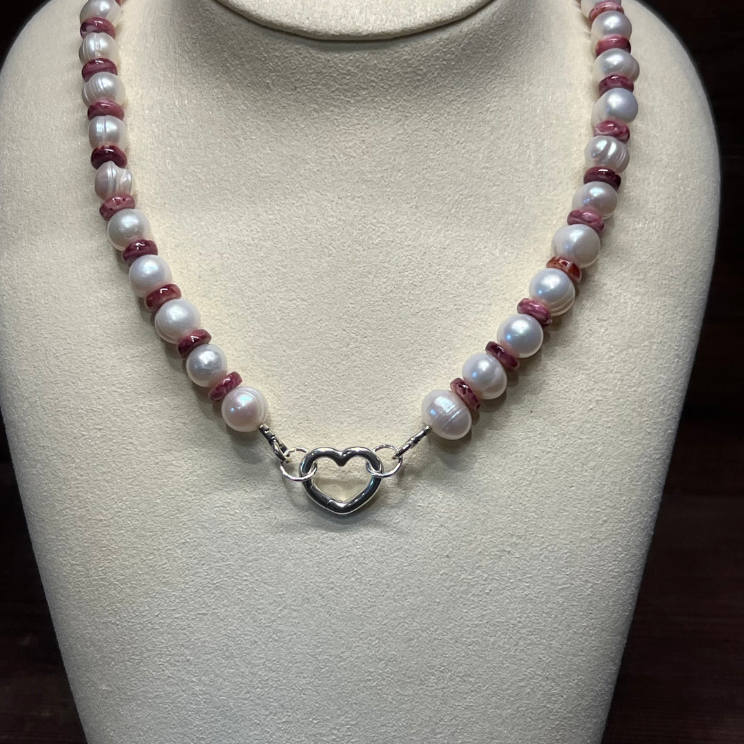 Purple spiny Freshwater Pearls Necklace