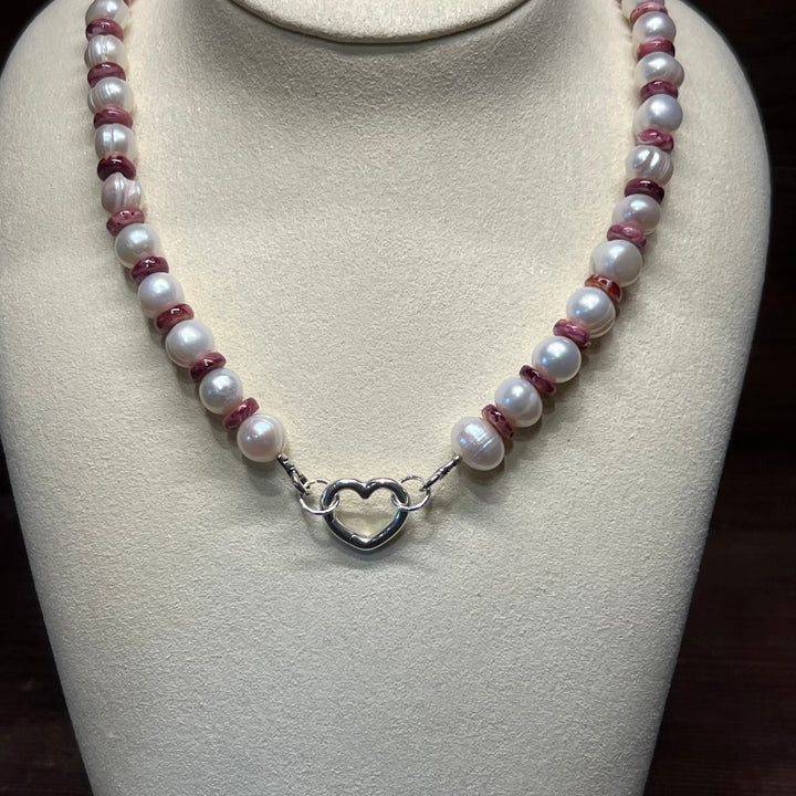 Purple spiny Freshwater Pearls Necklace
