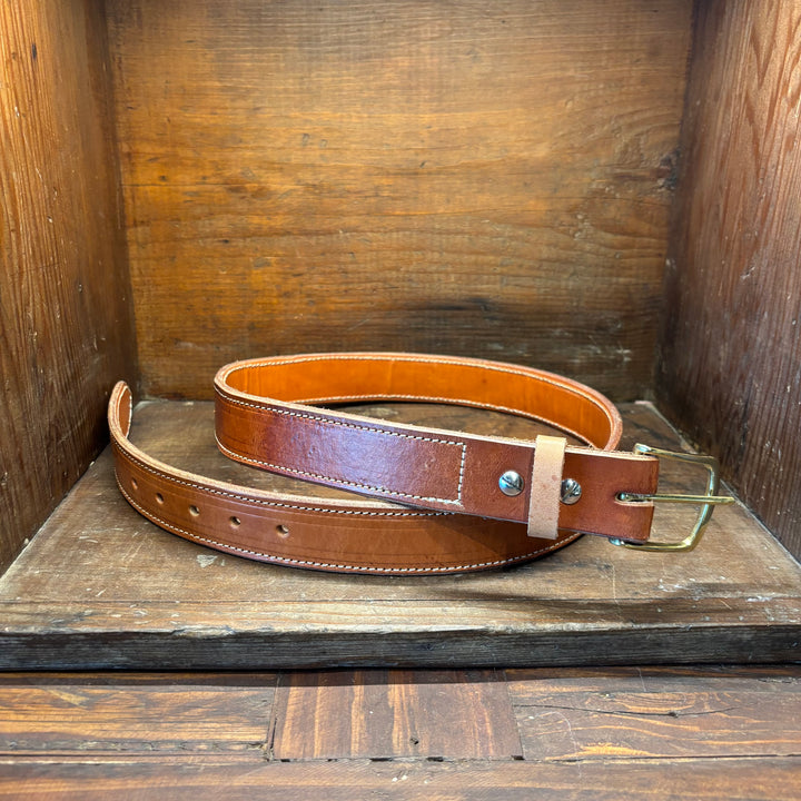 Thick Oiled Natural Leather Belt