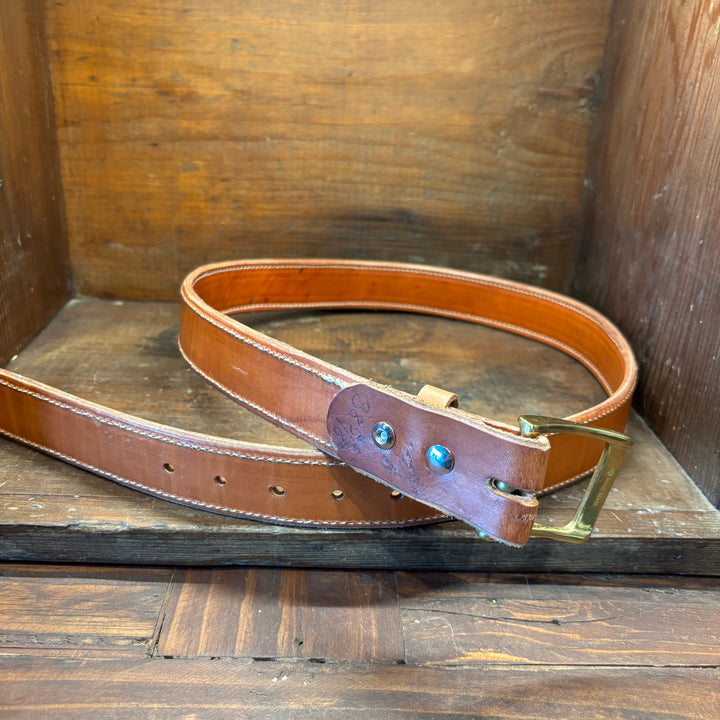 Thick Oiled Natural Leather Belt