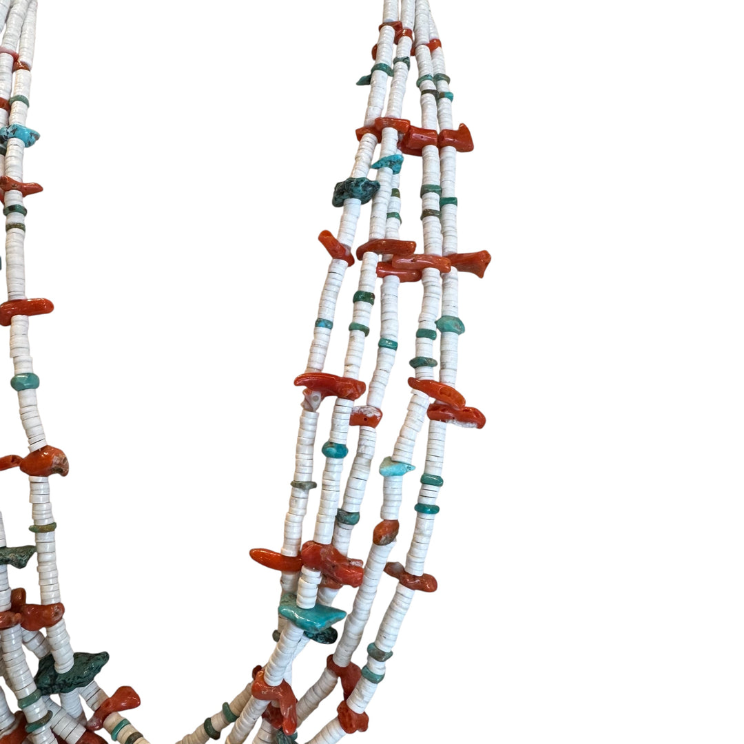 Multi Color 5 Strand Traditional Necklace