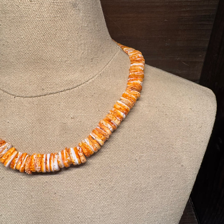 Orange Spiny 16” Necklace