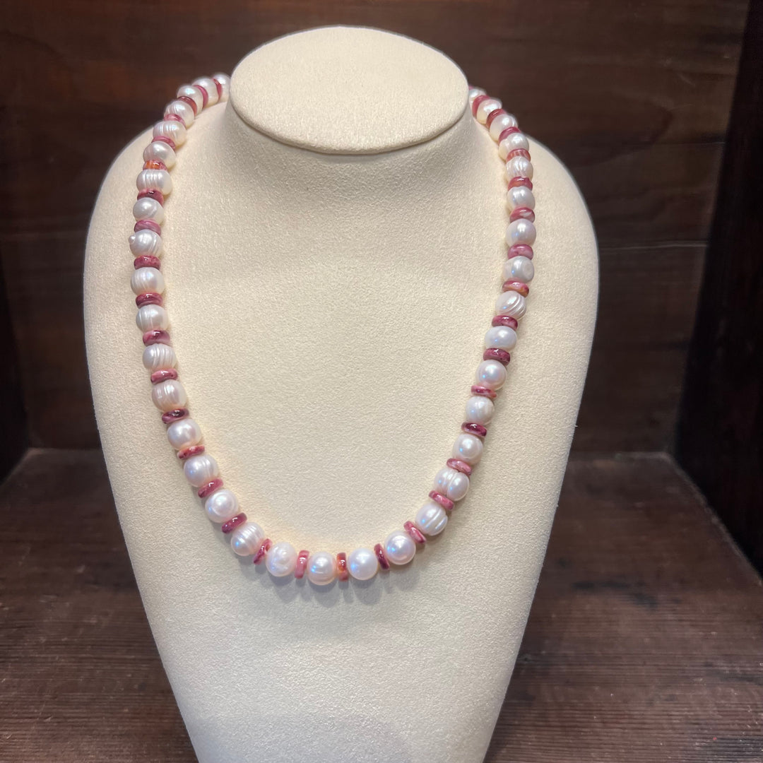 Purple spiny Freshwater Pearls Necklace