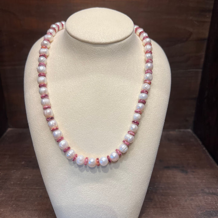 Purple spiny Freshwater Pearls Necklace