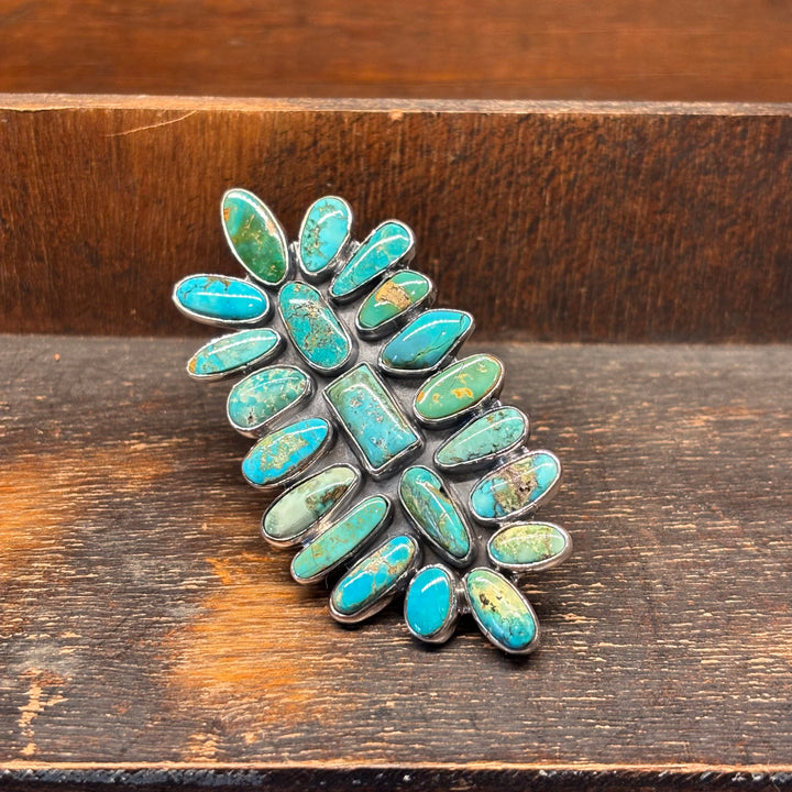 Royston & Kingman Turquoise Cluster Ring