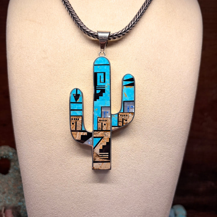 Turquoise Creek Fancy Pueblo Pendant