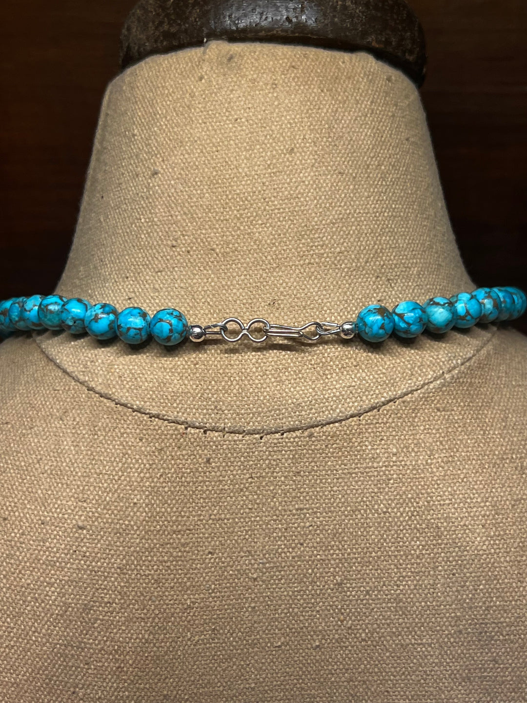 8mm Crushed Turquoise 16” Necklace