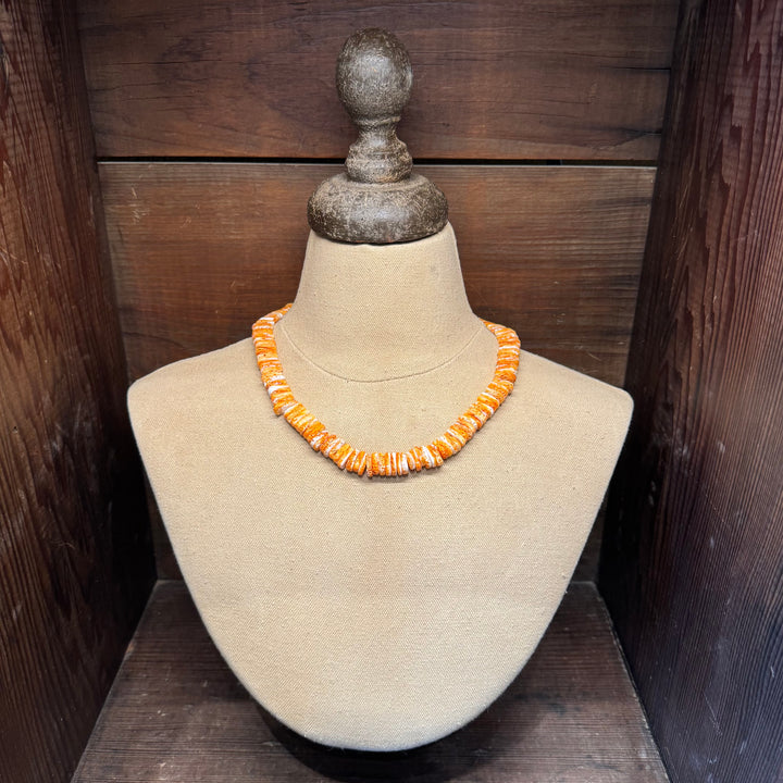 Orange Spiny 16” Necklace