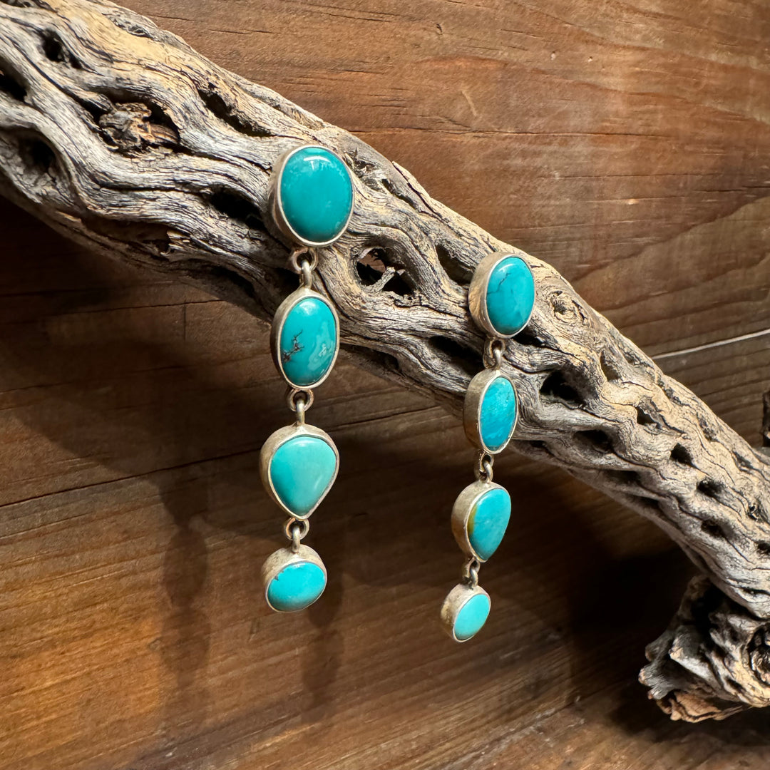 Fox Turquoise Drop Earrings
