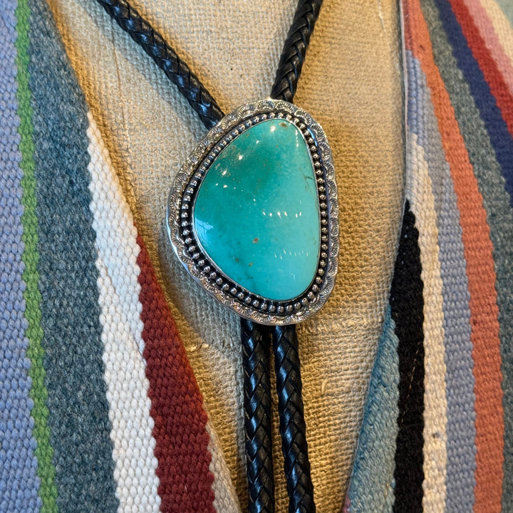Triangle Turquoise Bolo Tie