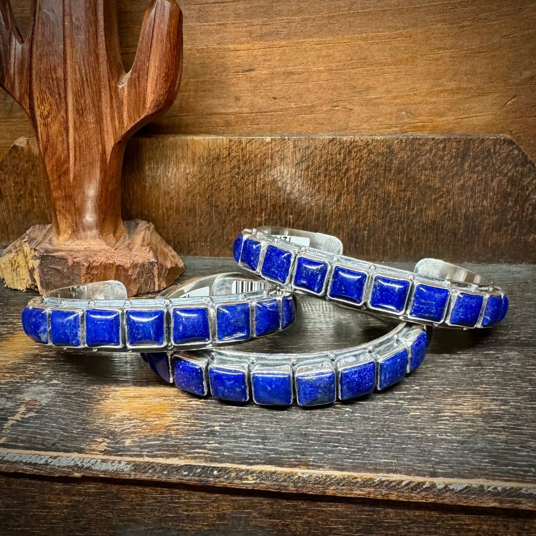 Lapis Square Stacker Cuff (Small/Medium)