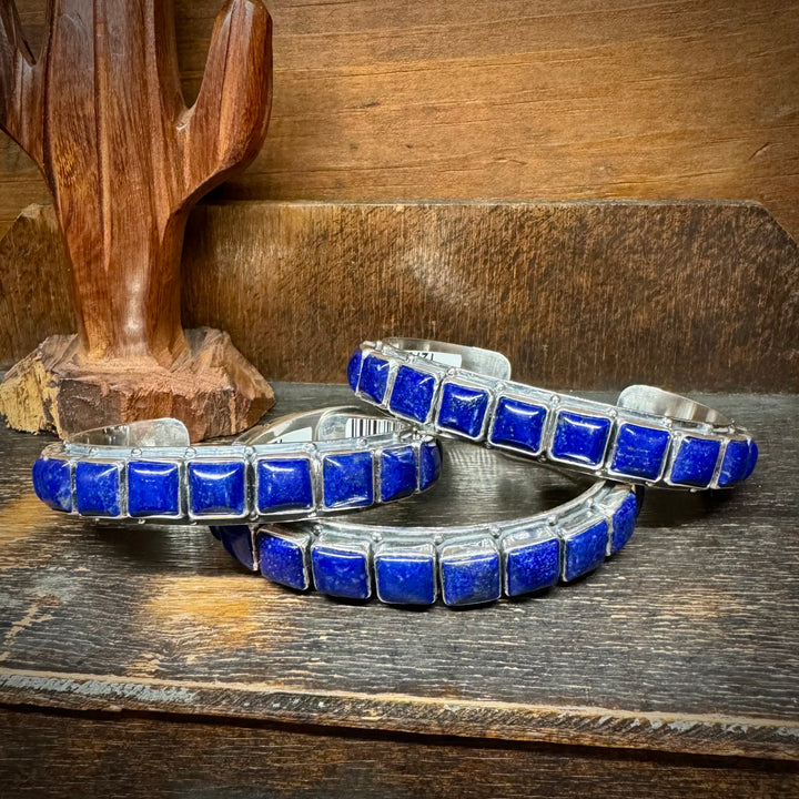 Lapis Square Stacker Cuff (Small/Medium)