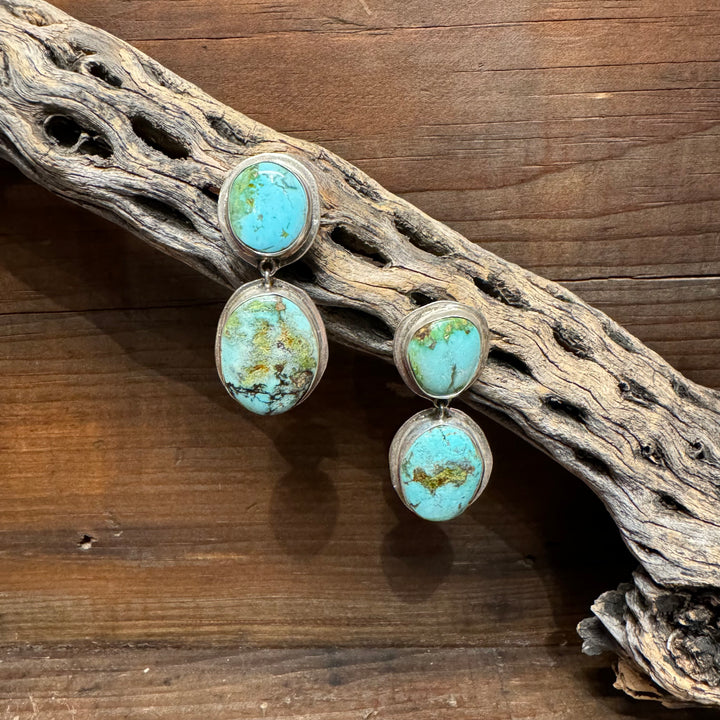 Royston Double Drop Turquoise Earrings