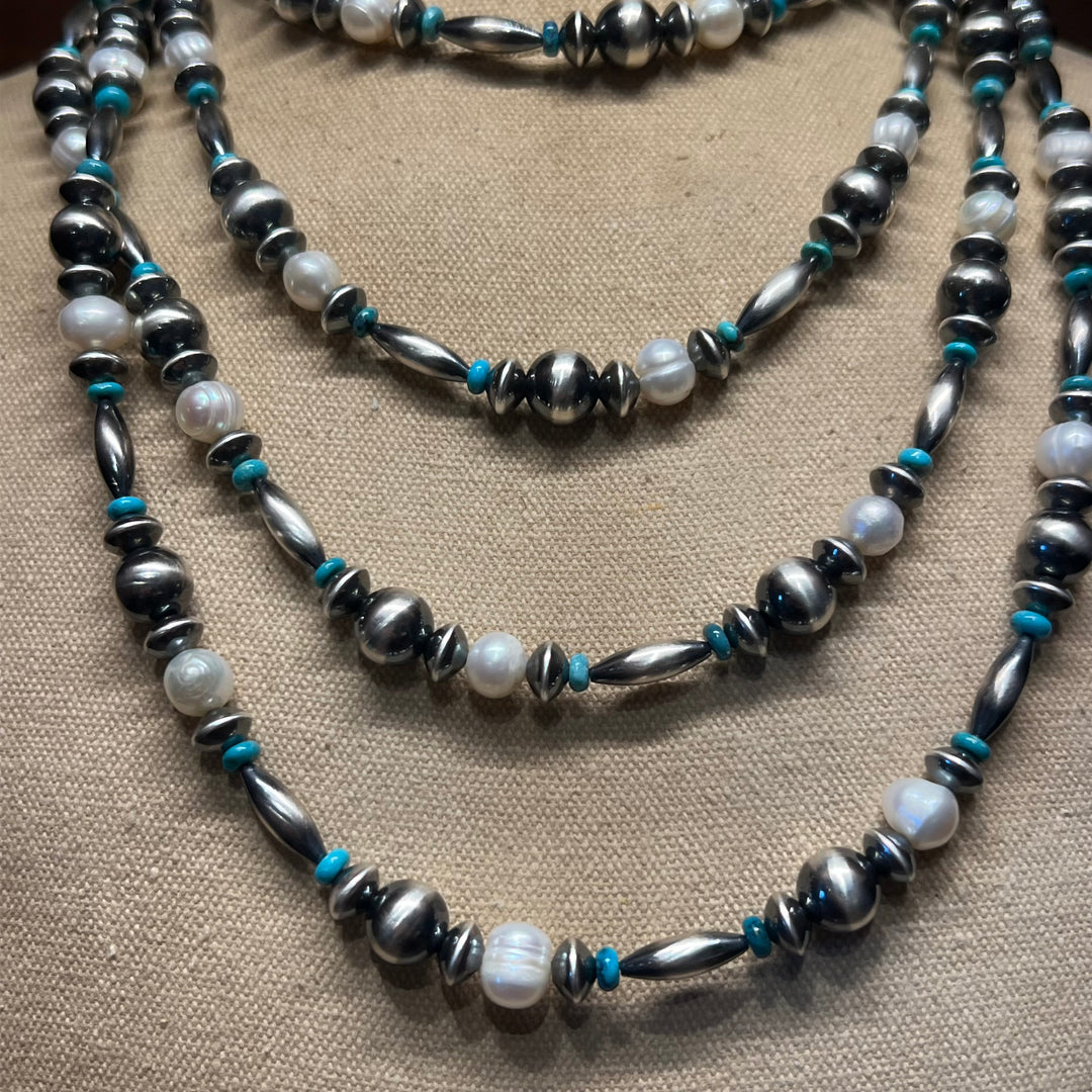 Mixed Bead with Turquoise & Freshwater Necklace