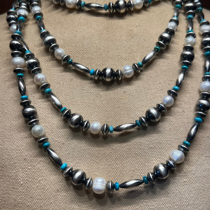 Mixed Bead with Turquoise & Freshwater Necklace