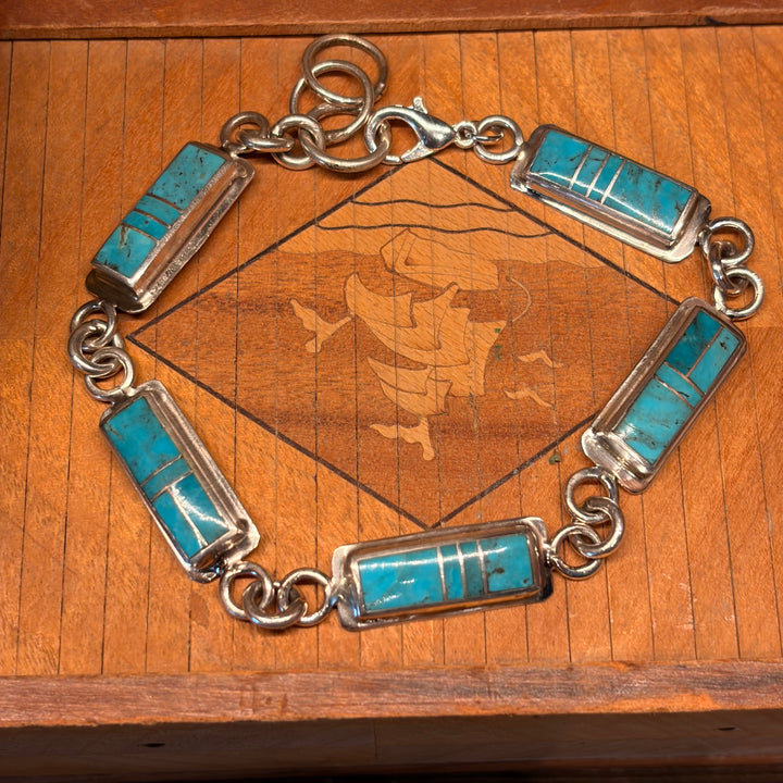 Kingman Link Inlay Bracelet