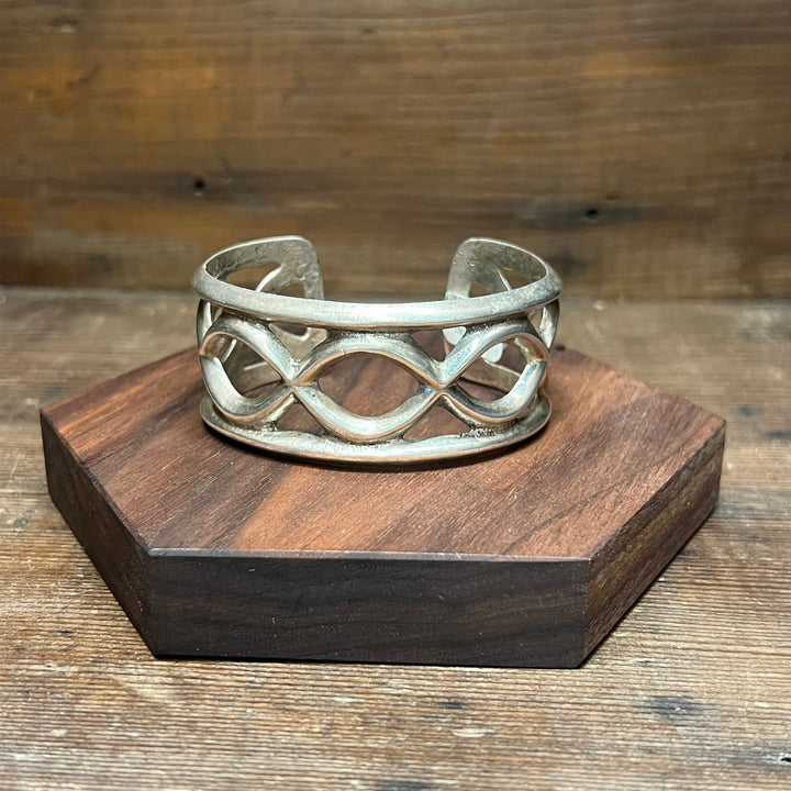 Vintage Sandcast Sterling Silver 1960's Cuff