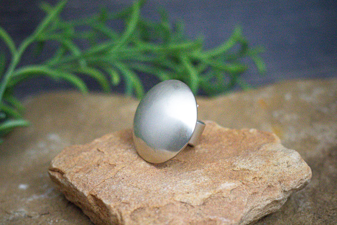 Sterling Silver Plain Concho Ring