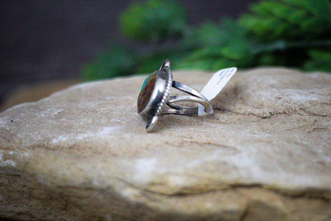 Nevada Turquoise Vintage Handle Ring