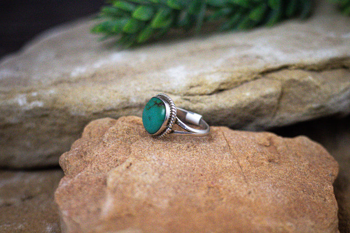 Nevada Turquoise Vintage 1970's Ring Size 5