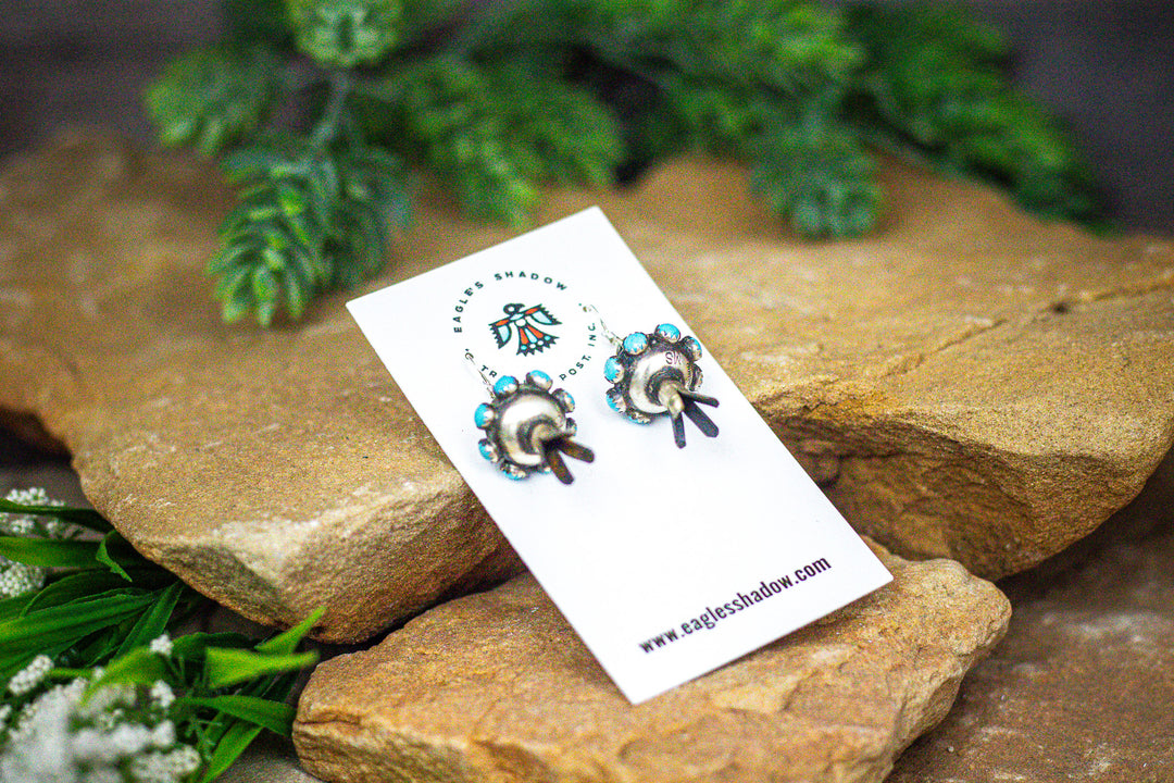 Turquoise Squash Blossom Earrings