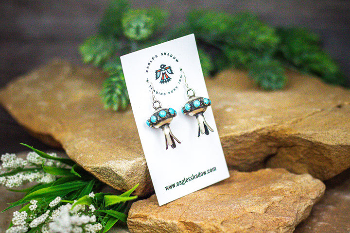 Turquoise Squash Blossom Earrings