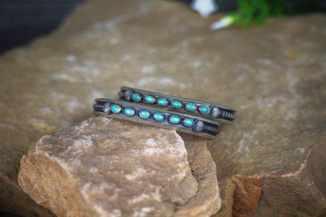 6 Stone Turquoise Stacker Bracelet
