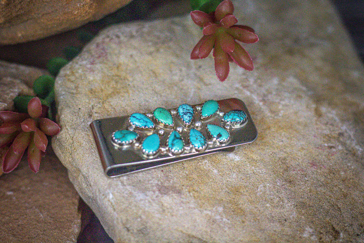 Turquoise Cluster Money Clip