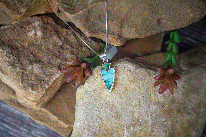 Sonoran Tuquosie Inlay Arrow Pendant