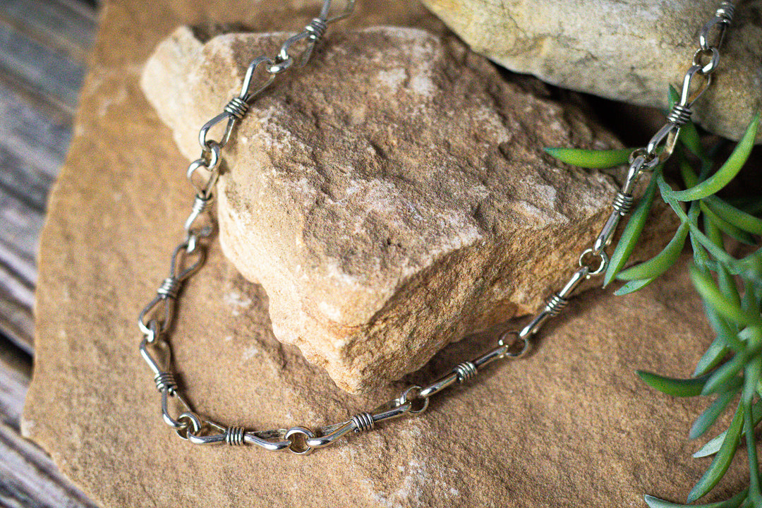 Sterling Silver Handmade Link Necklace 20"