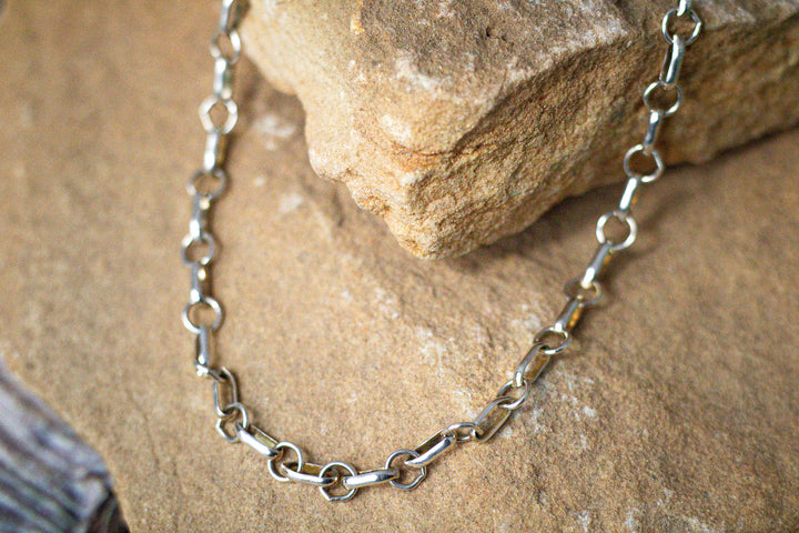 Sterling Silver Handmade 5.25mm Link Necklace 24"