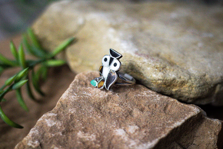 Owl Inlay Ring