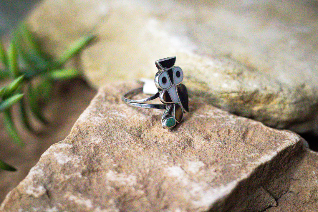 Owl Inlay Ring