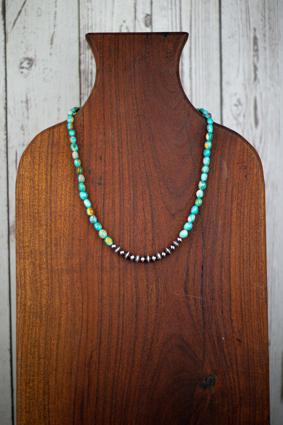 Kingman Turquoise Navajo Pearls Necklace