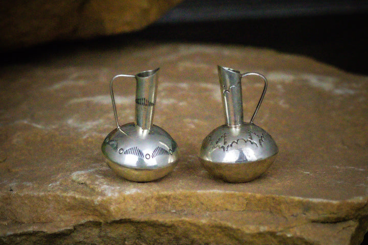 Sterling Silver Hand Stamped Miniature Vases